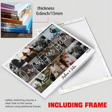 1pc Personalized Couple Anniversary Custom Poster, Suitable For Special Occasions Or Anniversary Celebrations, Custom Wall Art, Unforgettable Gift For Partner, 1st Anniversary Gift, Photo Customization, Customizable Content, Optional Frame - Multicolor - View 5
