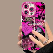 Collage emo de  rosafunda de teléfono Fundas compatibles con ,Apple,VIVO,OPPO,,, y Honor.Fabricadas en silicona TPU,ofrecen protección contra golpes y caídas. - Blanco - Ver 3