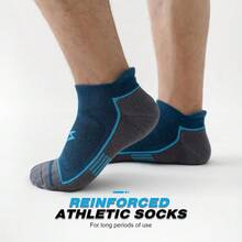 6 Pairs Men's Low-Cut Running Socks, Thin Fit To Foot Shape, Suitable For Daily Jogging And Fitness Sports - Multicolor - View 3
