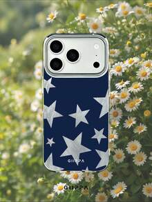 GIIPPA 1 Stück Feder-Tüll-Basis mit blauem und weißem Sternmuster-Design, Handyhülle für iPhone 17 Pro Max, kompatibel mit iPhone 16 Pro Max, 15 Pro Max, 14 Pro Max, koreanischer Stil High-End-Mode lustige Handyhülle, kompatibel mit 11/12/13/14/15/16 Pro Max Plus, elegantes Design geeignet für Männer und Frauen, perfektes Geschenk für Freundin zu Weihnachten, Valentinstag, Ostern, Hochzeitssaison und Geburtstag! - Verschiedenfarbig - Übersicht 9