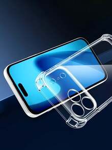 手機殼：奢華防震軟 TPU 透明保護手機殼，相容 Apple 17 16 15 14 13 12 11 Pro Max 16 15 14 8 7 Plus X Xs Max Xr 8 7 背蓋保護殼 - 透明3 - 查看 6