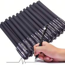 26pcs/Quick-Dry Neutral Pens, 0.5mm Fine Tip, Needle Point Pens/Black Ink - Ideal Choice For Office And Daily Use - Rectangle - View 5