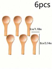 12/6pcs Premium Wooden Small Spoons, Ice Cream Spoons, Suitable For Ice Cream, Soup, Coffee, Honey, Jam And Other Condiments, Perfect For Home Coffee And Creative Dishes, Ice Cream Tools, Lightweight And Easy To Use, Outdoor Supplies, Kitchen Tools, Kitchen Supplies, Kitchen Accessories, Kitchen Spoons, Home Decor, Home Supplies, Household Essentials, Gifts For Women, Gifts For Men, Gifts For Mothers, Gifts For Fathers, Gifts For Grandfathers, Gifts For Grandmothers - Multicolor - View 11