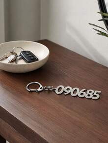 Customizable Digital Metal Keychain, Can Be Engraved With Numbers Or Special Dates, Includes Keychain/Gift Box Only, Personalized Keychain - Style C - View 7