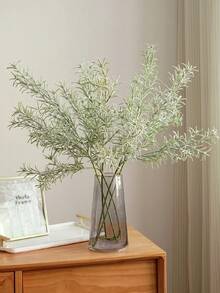 1pc Artificial Green Herbal Plant, Faux Spring Greenery, Artificial Wedding Foliage. Suitable For Home And Kitchen Decor, DIY Floral Accessories, Gifts, Living Room And Entryway Display, As Well As Party And Garden Decoration. - Green - View 9