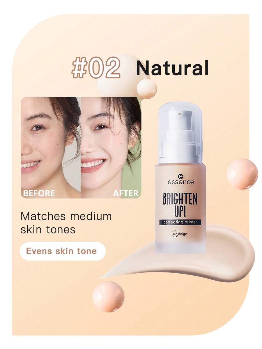 Essence BRIGHTEN UP! Perfecting Primer #02 Beige-30ml - 02 自然色 - 查看 1