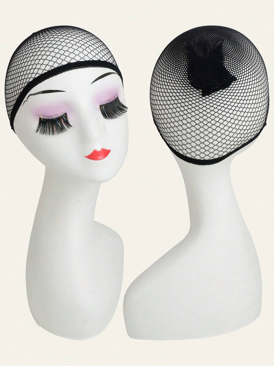Reusable Wig Cap, 1pc Polyester Multi-way Wear Wig Tool For Men Women - Black - View 1