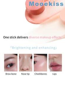 Mooekiss 韓式高光棒，臉部提亮、修容、腮紅三合一，多用途，水光肌，自然光澤 - 01 - 查看 6