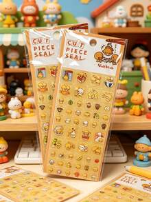 3D Acrylic Stickers Cute Cartoon Food Character Mini Gem Seal Stickers Photo Card Decoration Scrapbook Planner DIY Art Craft Supplies Waterproof Decorative Laptop Phone Case Stickers Japanese Stationery - Multicolor - View 3