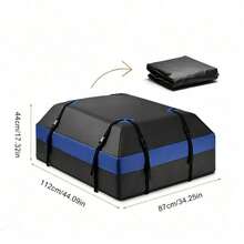 420D Waterproof Car Roof Storage Bag With Non-Slip Pad, Universal Car Roof Rack, Suitable For Vehicles With Or Without Roof Rack, Outdoor Self-Driving Travel Cargo Bag - 420D Roof Bag + Non-slip Pad - View 3