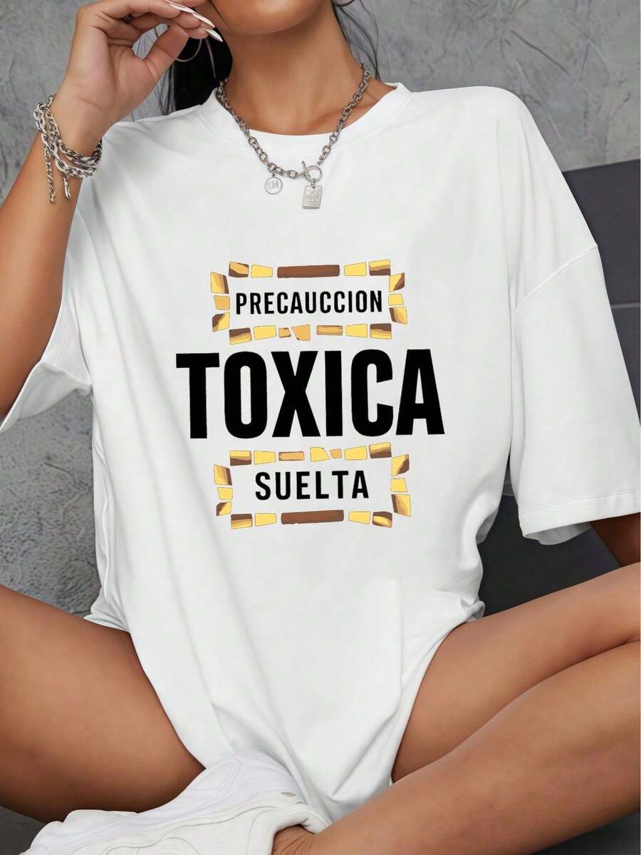 Witllent Women's 100% Cotton T-Shirt - Funny Gift For Girlfriends And Couples, Thick 180g Cotton T-Shirt For Women, Christmas Gift (1 Piece) - 白色 - 查看 1