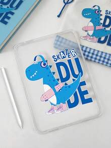 1pc TPU Soft Shell Dinosaur Skateboard Letter Pattern Painted Tablet Case Compatible With Mini1/2/3/Mini4/Mini5/Mini6/Mini7/Air/Air2/9.7/10.2/10.5/Air4/Air5/10.9/Pro 11 Inch/10th Gen/Pro11-In.(M4)-2024/ (A16) 11 Inch 11th Generation 2025/ Air7(M3)2025 (11-Inch)/ Air 8(M4)2026(11-Inch) Apple Models A7/A8 Models TPU Tablet Protective Single Shell Tablet Transparent Case Lightweight Ultra-Thin Soft Shell Minimalist/Fun/Cute/Fresh/Personalized/Creative No Pen Slot Model Product Does Not Include Pen - Multicolor - View 4