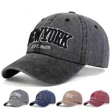 1pc Men's NYS Letter Baseball Cap, Adjustable Outdoor Sun Protection Casual Hat, Suitable For Autumn/Winter Travel, Beach Party - Multicolor - View 13