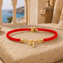1pc Minimalist Vintage Bowknot Colorful Adjustable Rope Bracelet For Women - Bow - View 8