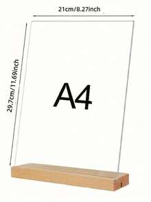 Dudukan Standar A4/A5/A6 Berbentuk L/T yang Dapat Diatur dengan Alas, Cocok untuk Tampilan Vertikal/Miring, Sempurna untuk Pernikahan, Menggabungkan Desain yang Elegan dan Struktur yang Kokoh, Dudukan Meja, Papan Nama Restoran, Desain Ramping, Dudukan Modern, Bahan PC Premium - MultiWarna - View 9