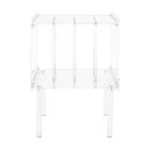 TulhaSal Acrylic Record Player Stand, Record Player Stand With Storage, Acrylic Side Table - Clear - View 7