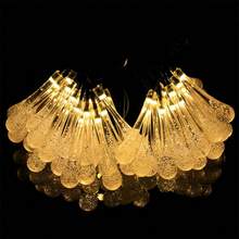 Solar Powered LED Colorful Teardrop Pattern String Lights, Waterproof Outdoor Lighting, Multi-Color Water Drop String Lights, Christmas And Holiday Garden Decoration, Bubble Ball, Suitable For Patio And Landscape Terrace, Waterproof Rating IP65 - A - View 13