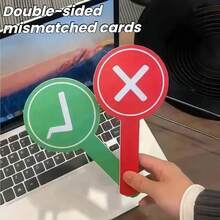 1/2pcs Double-Sided Handheld True/False Answer Paddles, Classroom Teaching Voting Signs, Birthday Party Game Supplies, Back To School - Multicolor - View 5
