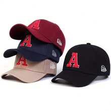 1 buah Topi Baseball Pria Bordir Huruf A, Topi Kasual Pelindung Matahari yang Dapat Diatur untuk Olahraga Luar Ruangan, Perjalanan Musim Semi dan Gugur, Pantai, Pesta - MultiWarna - View 14