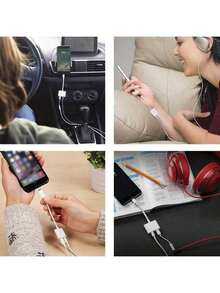 1pc USB C To 3.5mm Earphone Jack Adapter USB C To Aux Audio High Quality Conversion Cable Plug And Play Wired Converter Compatible With Phone 17/16/15/ All Series Devices Universal Converter - White - View 6