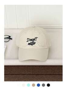 Soft Top Candy Color Cool Fashion Letter Baseball Cap For Women, Spring/Summer Outdoor Sun Protection Quick-Dry Breathable Sports Sun Hat For Travel, Back To School - Doesnt Letters - View 14
