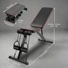 7Sevenjokers 440LBS Adjustable Weight Bench With Leg Extension & Preacher Pad – Multi-Angle Incline/Decline For Home Gym, Full Body Strength Training Rack, Sturdy Heavy-Duty - Black - View 6