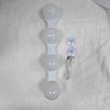 1入 LED柔光梳妝鏡補光燈，吸盤式壁掛化妝燈，Type-C線與電池雙電源供電，單鍵控制，免鑽孔可拆卸浴室鏡燈，專為梳妝台化妝照明設計，不含電池 - 多色 - 查看 7