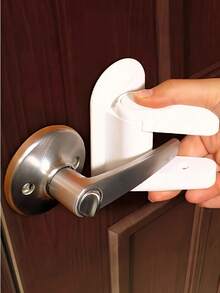 1pc Anti-Slip Door Stopper With Lock, Suitable For Home Use, No Need To Sew On Door, Portable Door Handle Lock, Anti-Theft Door Bar Lock, With Adhesive - Multi-Function Door Lock Unlocking Device - Multicolor - View 3