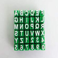 1套大寫和小寫字母黏土印章組，DIY手工字母模具，可重複使用，小型壓花工具，手工藝材料，浮雕模具，適合手工愛好者 - A - 查看 9