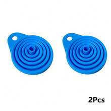 2Pcs Foldable Car Engine Funnel Silicone Liquid Funnel Washer Engine Oil Petrol Change Tools For Motorcycle Car Acesssories - Funnel - View 10