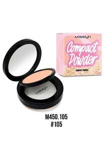 MISSLYN 1 pieza Polvo compacto, Polvo fijador prensado de control de aceite, Polvo facial mate sin poros de alta cobertura ligero y de larga duración, Maquillaje de acabado mate para uso diario, viajes, fiestas & Y2K, Regalo de cumpleaños & San Valentín - #105 Beige claro - Ver 10