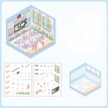 Kids Miniature Scene Stickers, 3D Layered Small House Stickers For Cognitive And Visual Training, Colorful Decorative Stickers - Multicolor - View 15