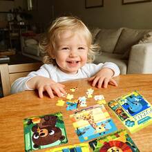 64pcs/Set Animal Puzzle Toy, Montessori Educational Learning Toy, Intellectual Puzzle Board Game, Birthday Gift For Boys And Girls, Halloween - Multicolor - View 9