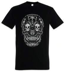 Camiseta de hombre con calavera mexicana I Skull Sugar Gang Latino México Tattoo Gang - Negro - Ver 1