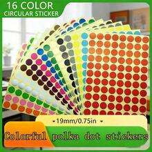 700 PCS Colorful Dot Stickers (70 Stickers Per Sheet) Round Color Coding Labels, 16 Random Color Styles Color Coding Label Stickers, Suitable For Office School Supplies - Set - View 3
