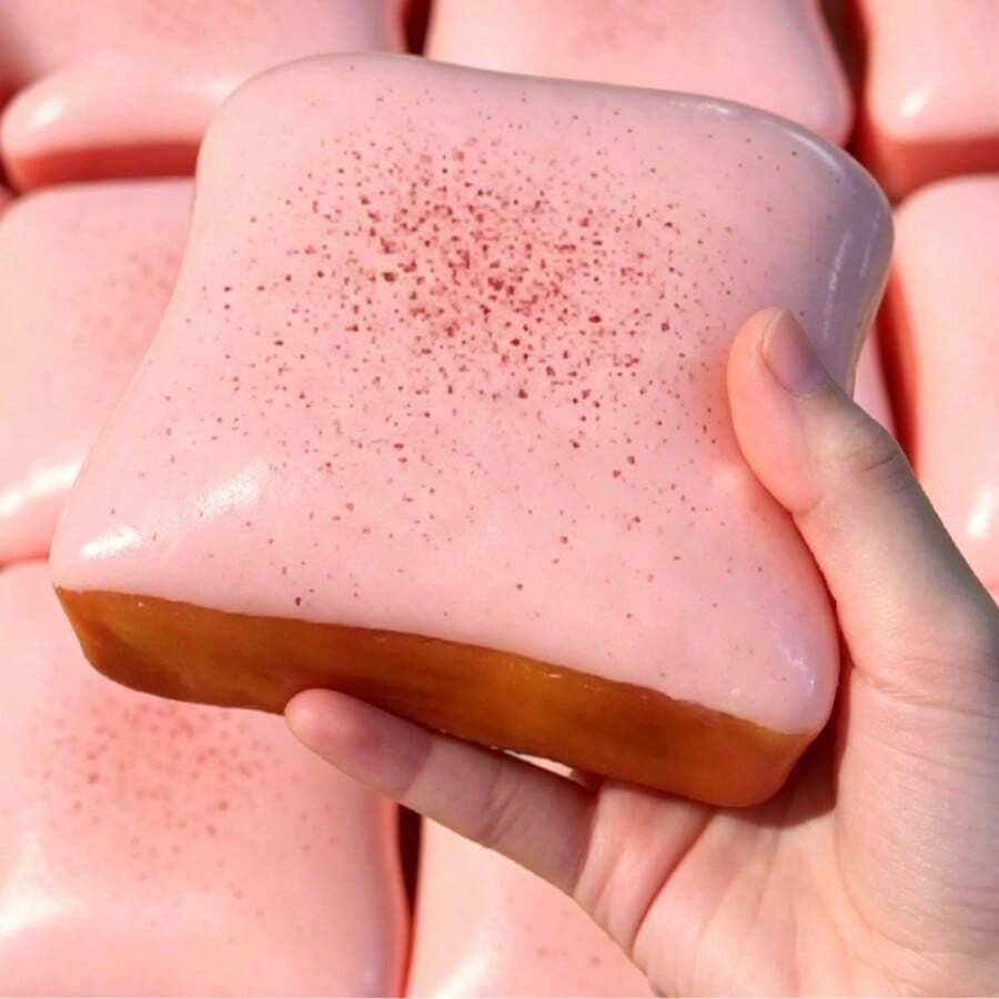 New Super Soft Butter Toast Squishy Stress Relief Toy - Birthday Gift - Perfect Gift - Gift - Collection Display - Hobby Collector - Key Gift For Friends New Super Soft Butter Toast Squishy Stress Relief Toy - Multicolor - View 1