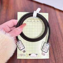 Bowknot Resin Style Apple Phone Charger Set 40W, Charging Cable Protector, Charging Head Protective Case, Compatible With Apple Charger - Multicolor - View 6
