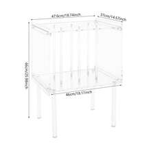 TulhaSal Acrylic Record Player Stand, Record Player Stand With Storage, Acrylic Side Table - Clear - View 2