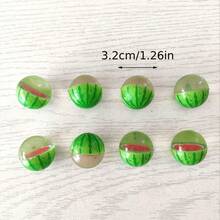 5/10/20/40pcs Watermelon Slice Bouncy Ball - Realistic 3.2cm Design, Solid Rubber For Desk Decor, Parties, Pet Play & Gacha Prizes - Multicolor - View 6