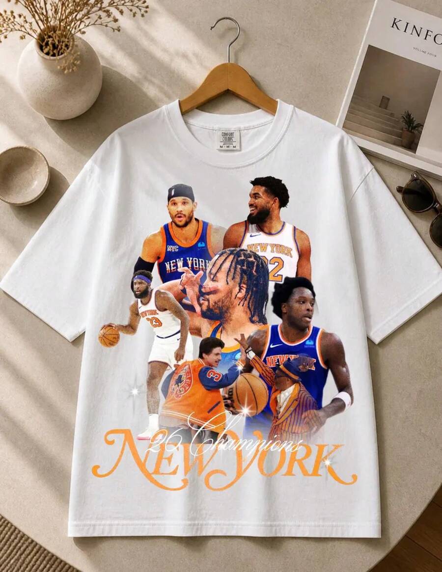 Camiseta Vintage de los New York Knicks Campeones 2026 - Blanco - Ver 1