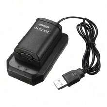 360 Battery Kit, Charger, Cable, Charge & Play - Black - View 3