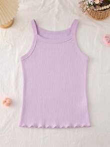Random Color 3pcs/Set Teen Girls Casual Solid Basic Camisole Tank Top, Soft Comfortable Youthful Sports Top For School Students - Multicolor - View 5
