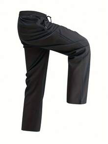 Pantalones Deportivos Talla Grande Hombre, Ajuste Extragrande para Hombres Altos y Robustos, Transpirable Cómodo Versátil Moderno Ideal Fitness y Ejercicio - humo gris - Ver 4