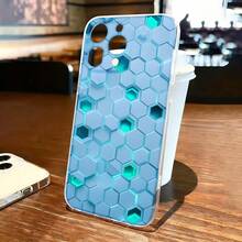 Fashionable, Tpu Phone Case, Hexagon Pattern, Compatible With Iphone 13 14 15 16 17 And Models - Clear - View 2