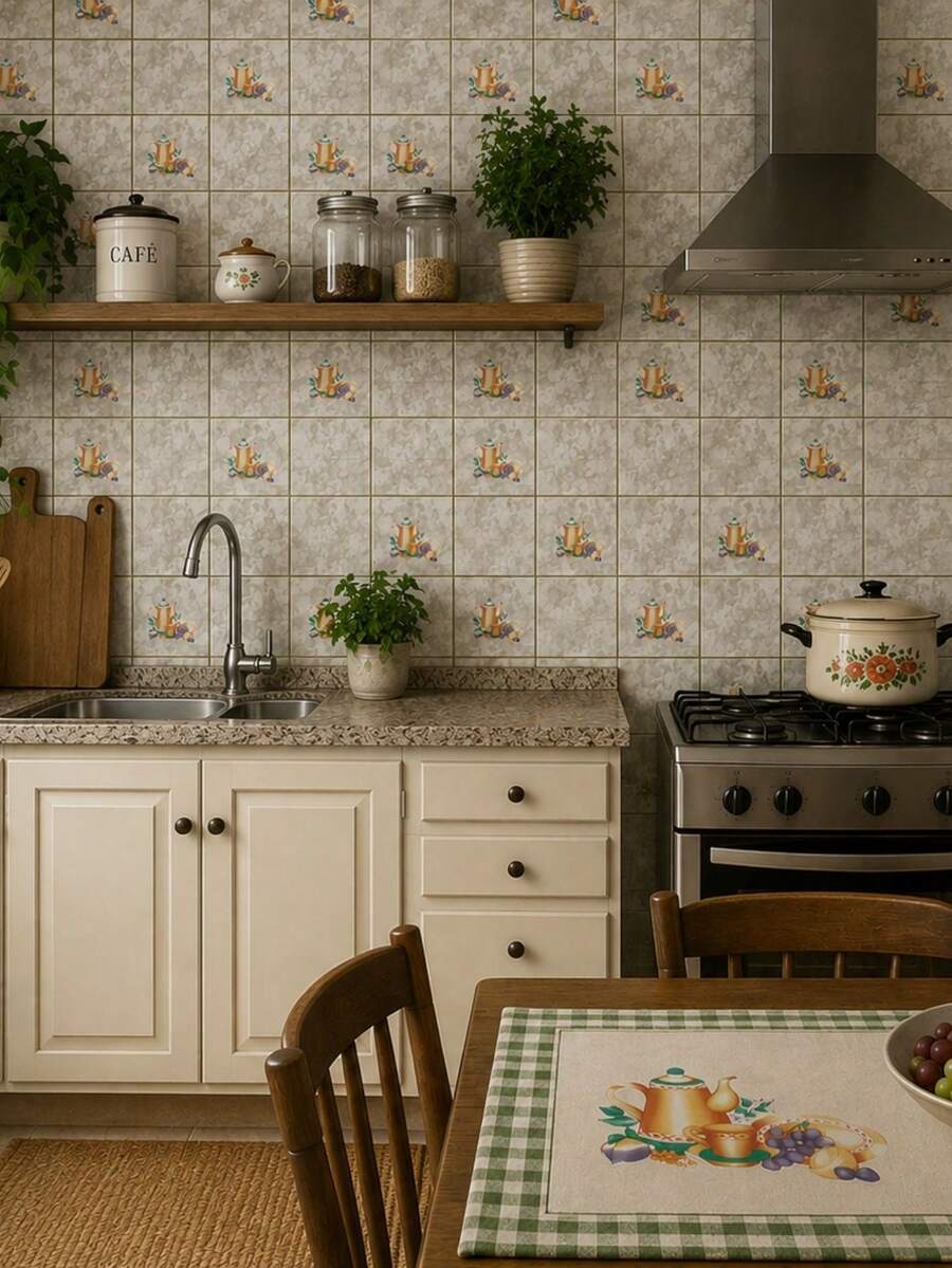 Self-Adhesive PVC Wallpaper, Washable, Decorative Wood Pattern, 5m X 10m Roll, For Home Renovation And Decoration, Living Room, Bedroom, Kitchen, Furniture, Patterned Wall Covering. - C203 - 查看 1