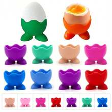 Silicone Egg Cooker Cup, Suitable For Soft-Boiled Or Hard-Boiled Eggs - Multi-Color Packaging, With Stand, Can Hold Eggs Individually - Dishwasher , Easy To Clean - Breakfast, Brunch, Morning Kitchen Gadget - Multicolor - View 6