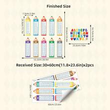 1/2 Sheets Kids Room Wall Stickers Self-Adhesive Pencil Shape Multiplication Table For Back To School Classroom Nursery Decor​ - Multicolor - View 11