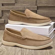 Men's Loafers Spring/Summer Breathable Fabric Driving Shoes Classic Luxury Penny Loafers British Style Flat Shoes Business Casual Sports Shoes (Choose One Size Larger For More Comfort) - Beige - View 4