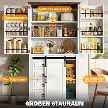 Tall Cabinet With Safety Tilt Mechanism And Snack Shelf, 4 Drawers And Adjustable Shelves, Unique - 白色 - 查看 10