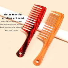 Wide-Tooth Comb For Curly And Permed Hair, Women's Long Hair Home Use, Large Size Hair Combing Tool, Styling Coarse-Tooth Wide-Tooth - Multicolor - View 5